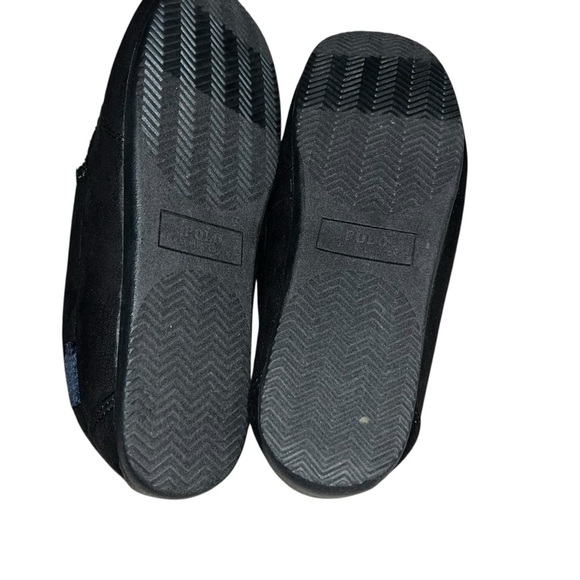 POLO RALPH LAUREN Bear Black Suede Moccasin Slipper Sherpa lined new nwot men 8 - Picture 7 of 7